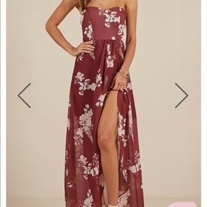 ShowPo She’s so perfect dress in wine size 4